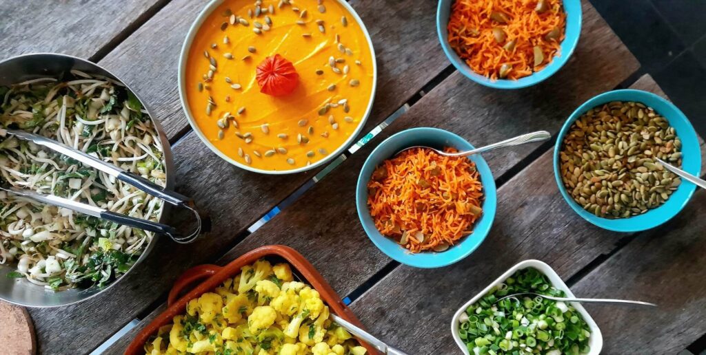 kleurrijk gezond buffet